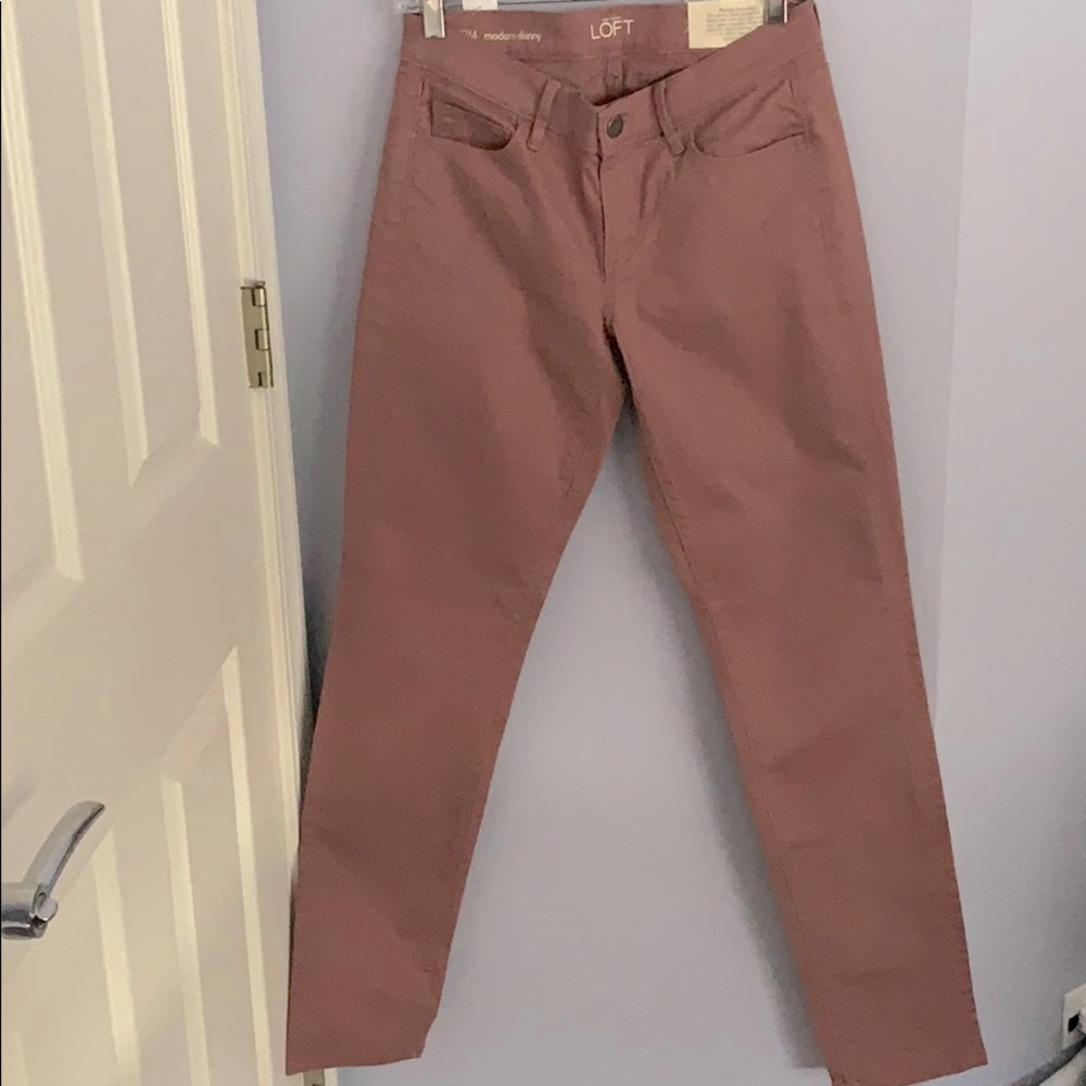 Dusty rose skinny jeans